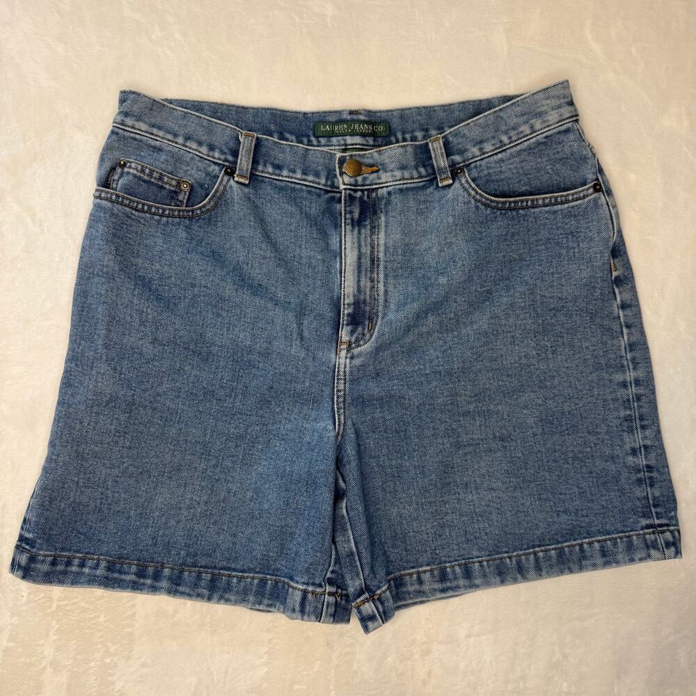 Lauren Jeans Co Ralph Lauren Classic Blue Jean Shorts Women 14